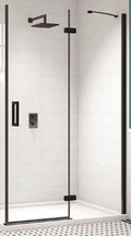 Merlyn Black Hinge and Inline Shower Door 800+mm -BLKH800SP