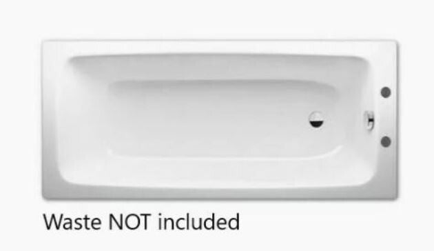 Kaldewei Cayno 1700 x 700mm 3.5 Steel Bath Tub 2 Tap Hole 749 with Grips