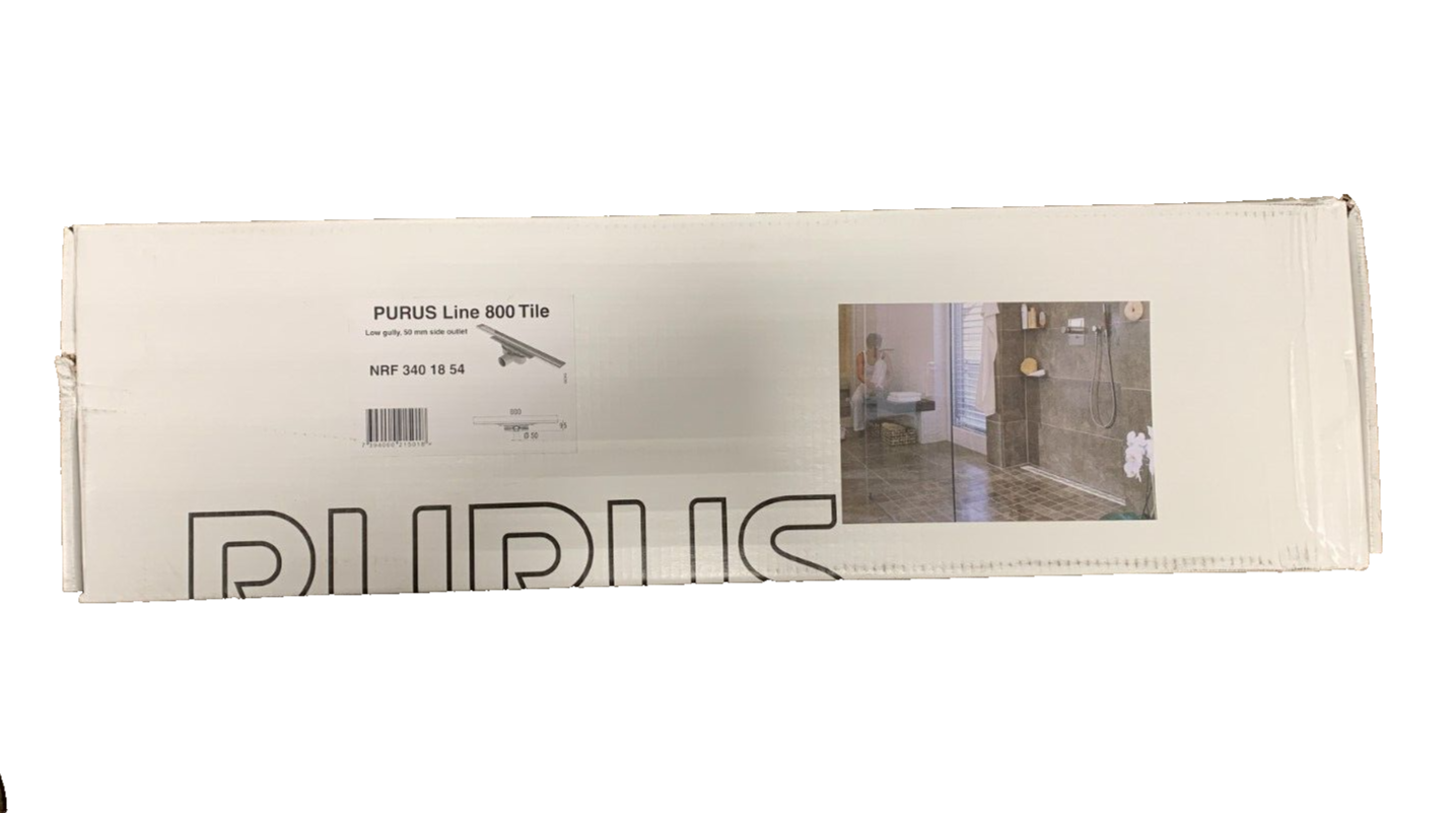 Purus Living 800 Tile Insert Low Gully 50mm Side Outlet NRF 3401854