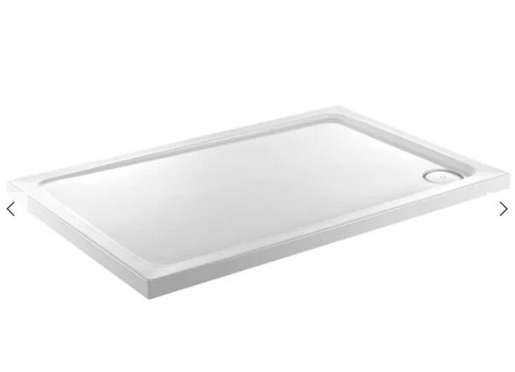 Just Trays Rectangular Shower Tray with Waste 1200mm x 760mm Flat Top F1276100