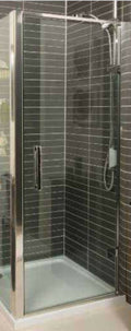 Roman 800mm Embrace 8mm Glass Hinged Shower Door Chrome Silver - EL13S