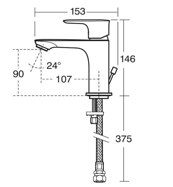 Ideal Standard A7046AA Concept Air Basin Mixer with Pop Up Waste, Chrome