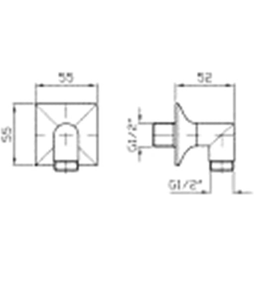 Zucchetti Shower - Wall Elbow (Bellagio) Z93802