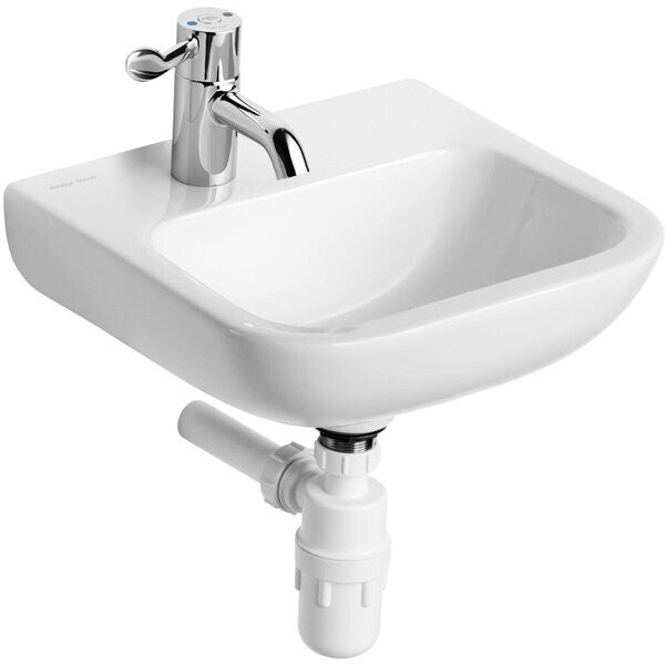 Armitage Shanks Portman 21 400x370 1 Tap Hole Wall Mounted Basin White S215901