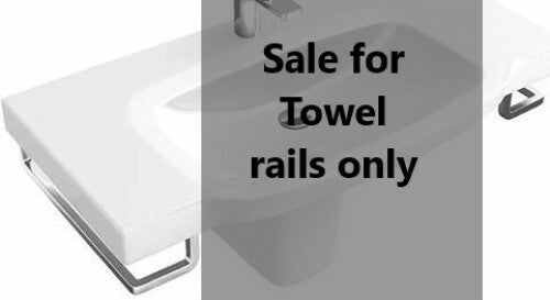Villeroy & Boch Pair of Sentique 470mm Side Towel Holder Chrome Silver -979000D7