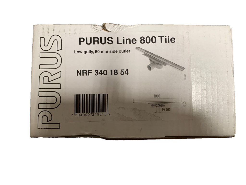 Purus Living 800 Tile Insert Low Gully 50mm Side Outlet NRF 3401854