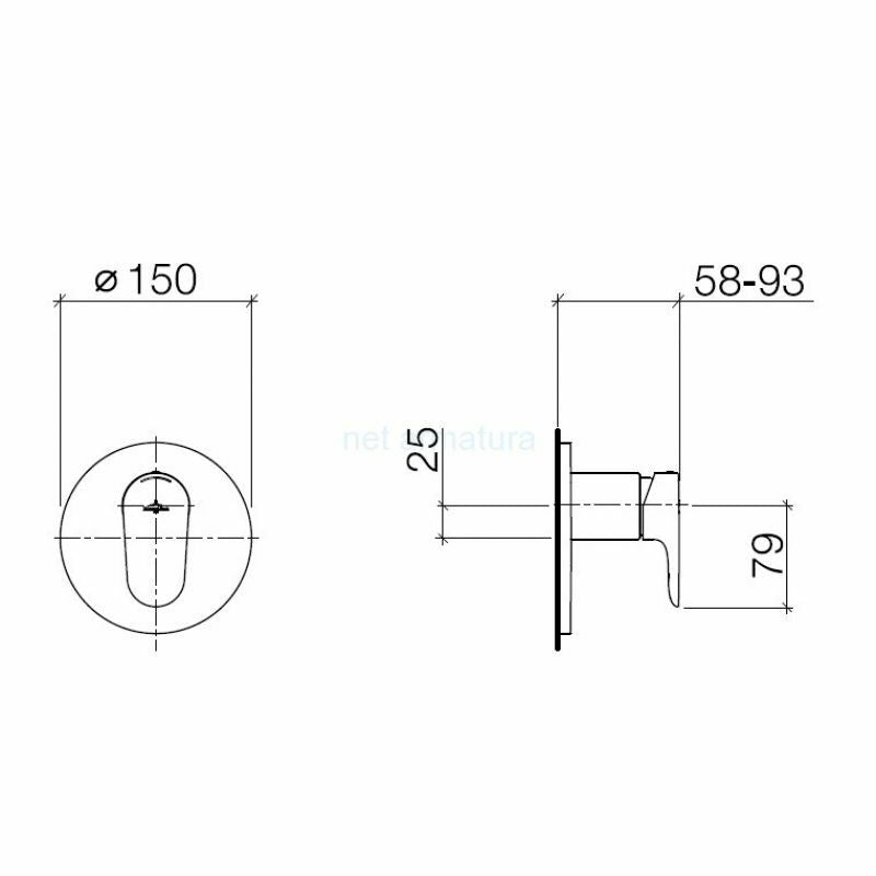 Dornbracht Laura Lever Shower Mixer Trim Set Silver Chrome - 36015905-00