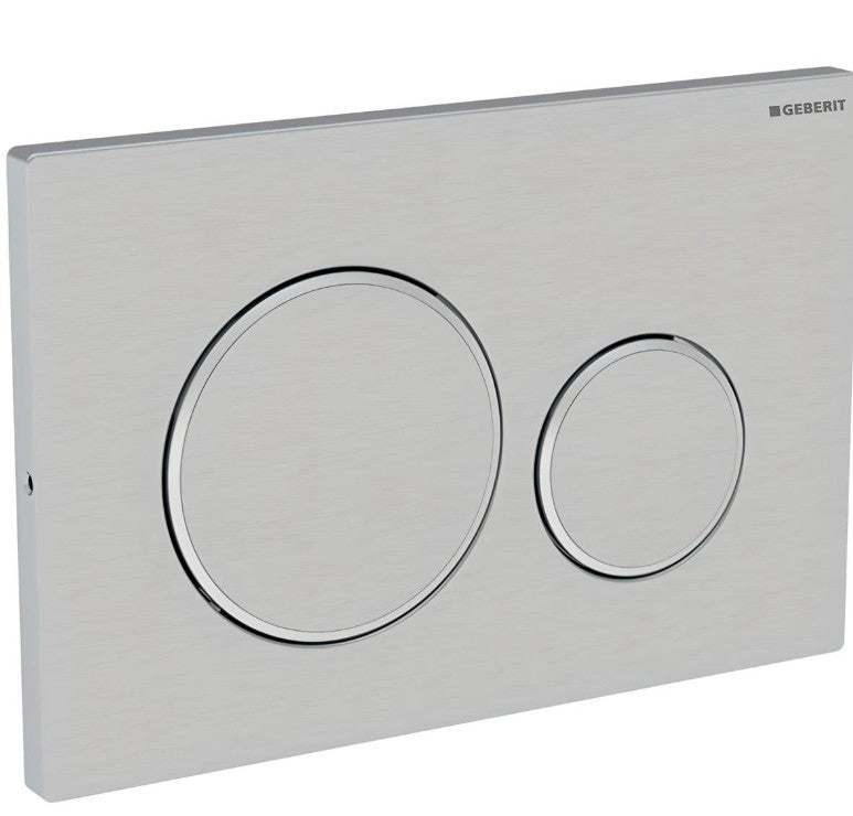 Geberit Sigma-20 Screwable Flush Plate with Dual Buttons S.Steel 115.889.SN1