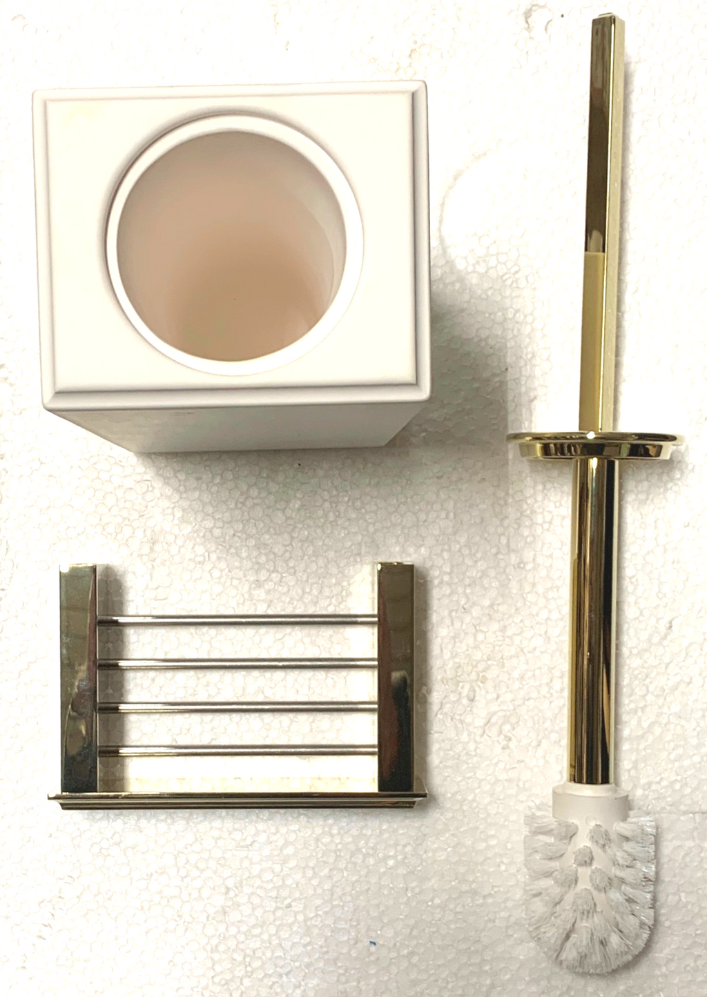 Gessi Eleganza Wall-mounted Toilet Brush Brass Holder Colour 710 Model 46419