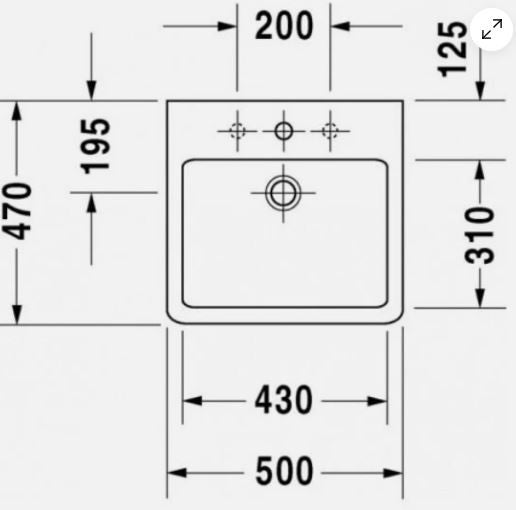 Duravit  – Vero Air Cloakroom Basin 500X470X125 -454500060