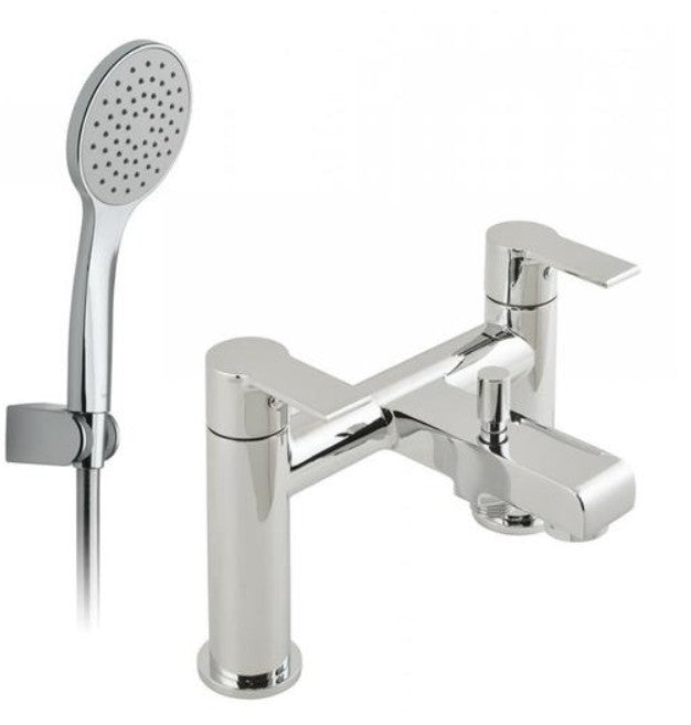 Vado Ion 2 Hole Bath Shower Single Lever Mixer Deck ,Shower Kit ION-130+K-C/P