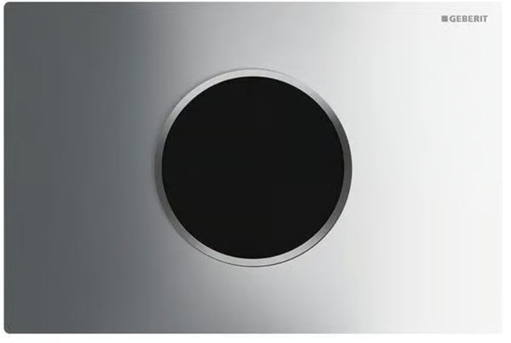 Geberit Sigma10 mains powered touchless flush plate Chrome 115.907.KH.1