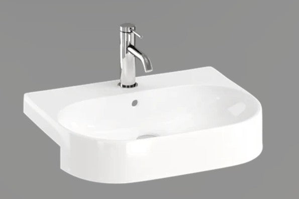 Britton Trim 500mm 1TH Semi-Recessed Basin TRIM.006