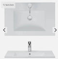 Crosswater Limit Basin White 1TH with overflow 510 x 460 x 18  - DE0003SCW+
