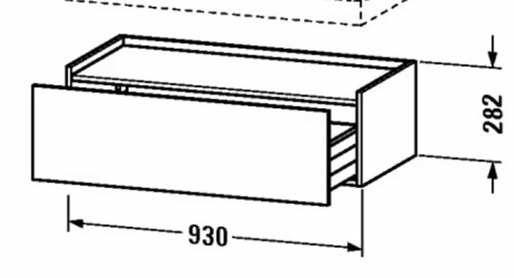 Duravit DuraStyle 930mm Single Drawer wall Hung Unit  White - DS628202218