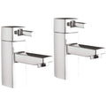 Scudo Forme Chrome Basin Pillar Taps TAP015