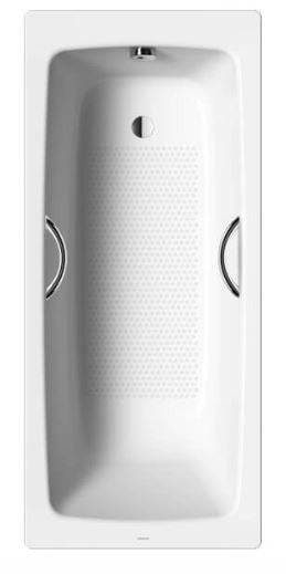 Kaldewei Cayno 1700 x 700mm 3.5 Steel Bath Tub 2 Tap Hole 749 with Grips