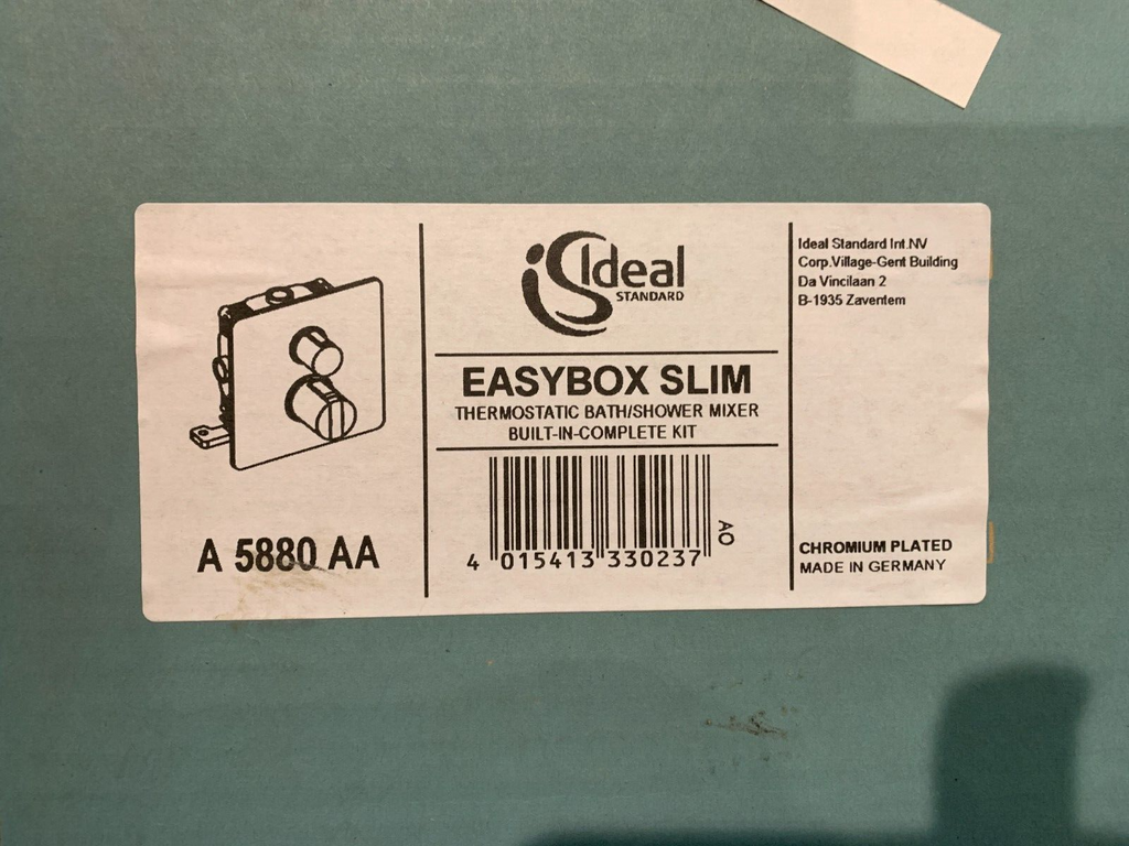 Ideal connect Thermostatic Easybox Slim Built-in Shower Mixer, SquareA5880AA